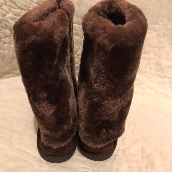 New Michael Kors Kids brown suede for trim winter boots - Picture 3 of 6